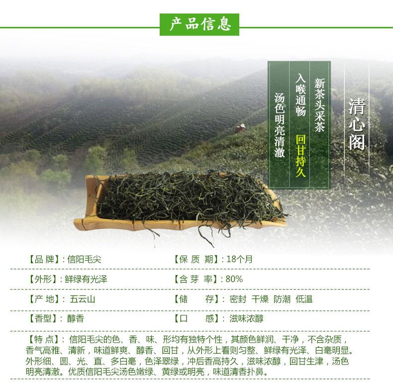 2017年明前早春雨前毛尖碧螺春散茶高档绿茶 厂家直销
